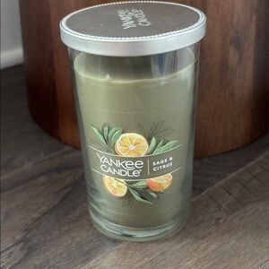 Yankee Candle Sage & Citrus Scented Soy 1 wick,refreshing,relaxing clean scent